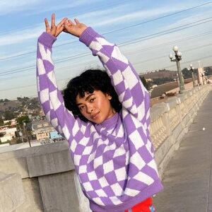 Lisa Says Gah Emma Sweater | Purple | Size x-small/small